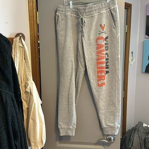 Grey track pants Virginia cavaliers